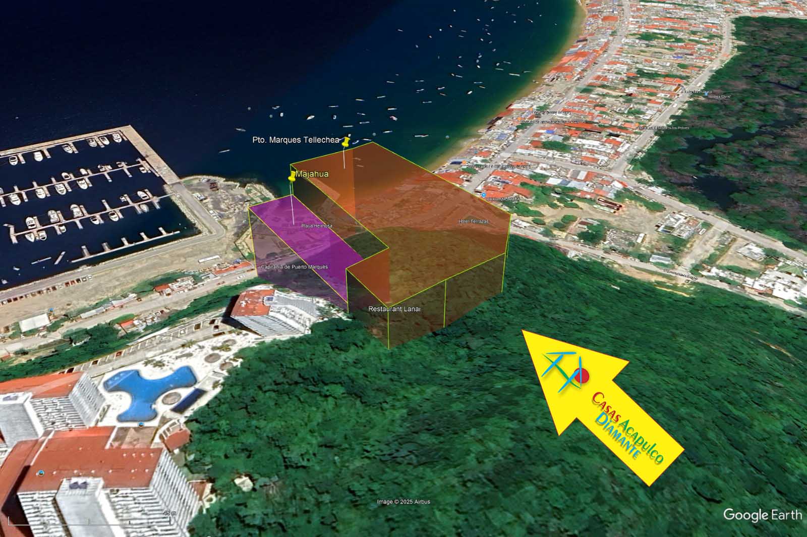 Terreno Puerto Marqués Majahua y Tellechea - Vista aérea 8